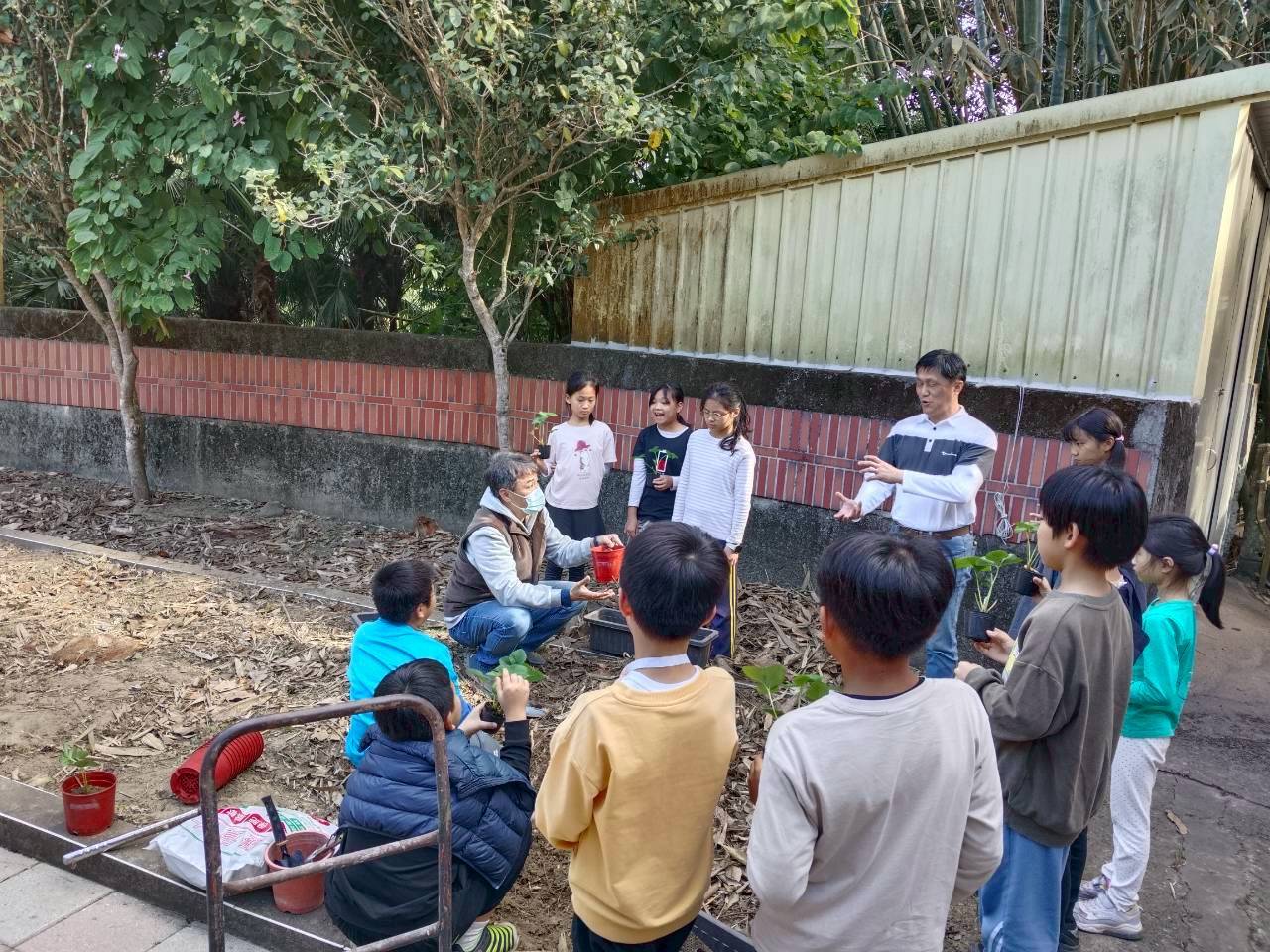 師解說示範草莓種植